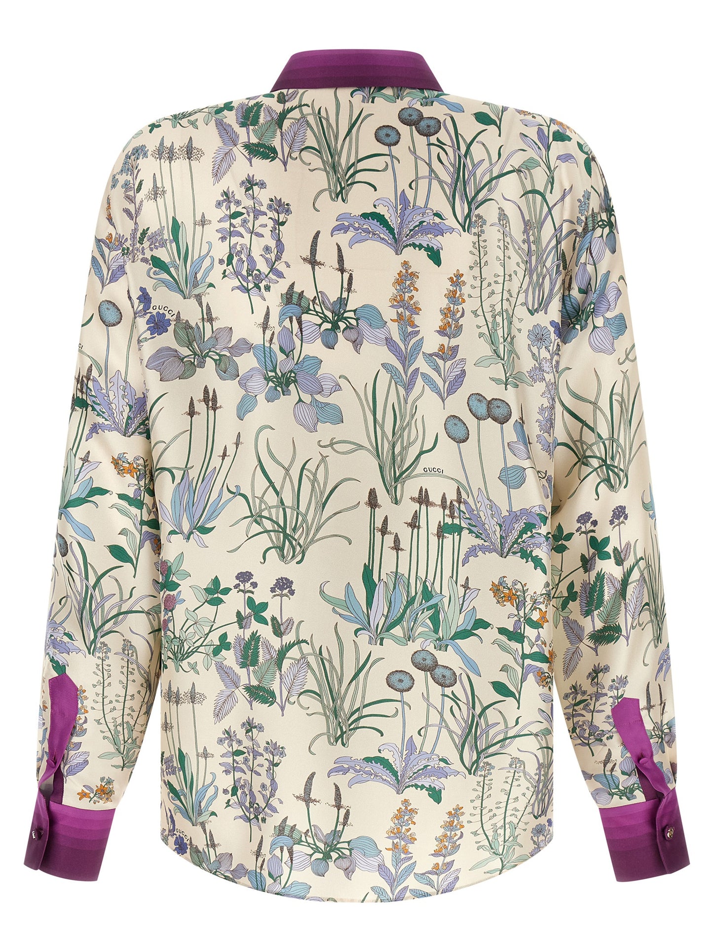 Blusa de seda multicolor Gucci