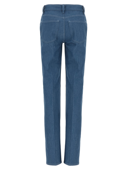 Pantalones vaqueros de pierna recta de algodón azul de Gucci