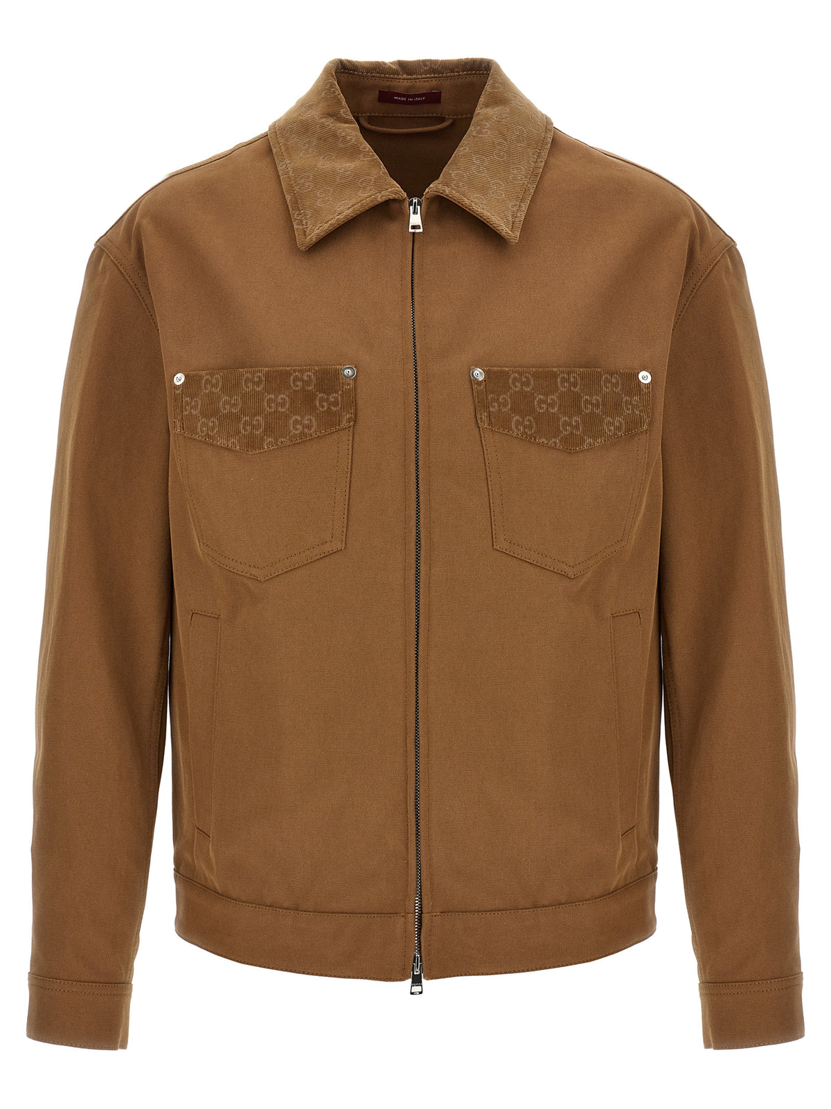 Gucci Full-Length Cotton Jacket in Brown