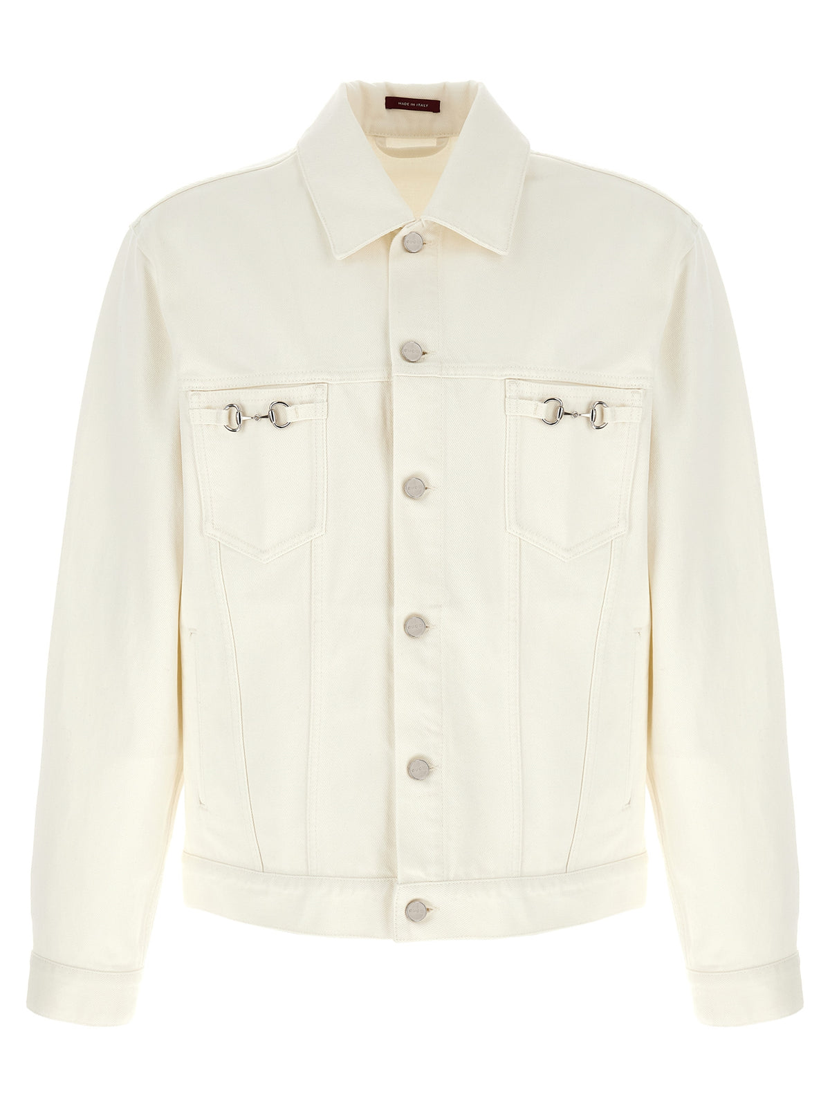 Gucci Chaqueta De Mezclilla Blanca De Un Cien Por Ciento Algodón