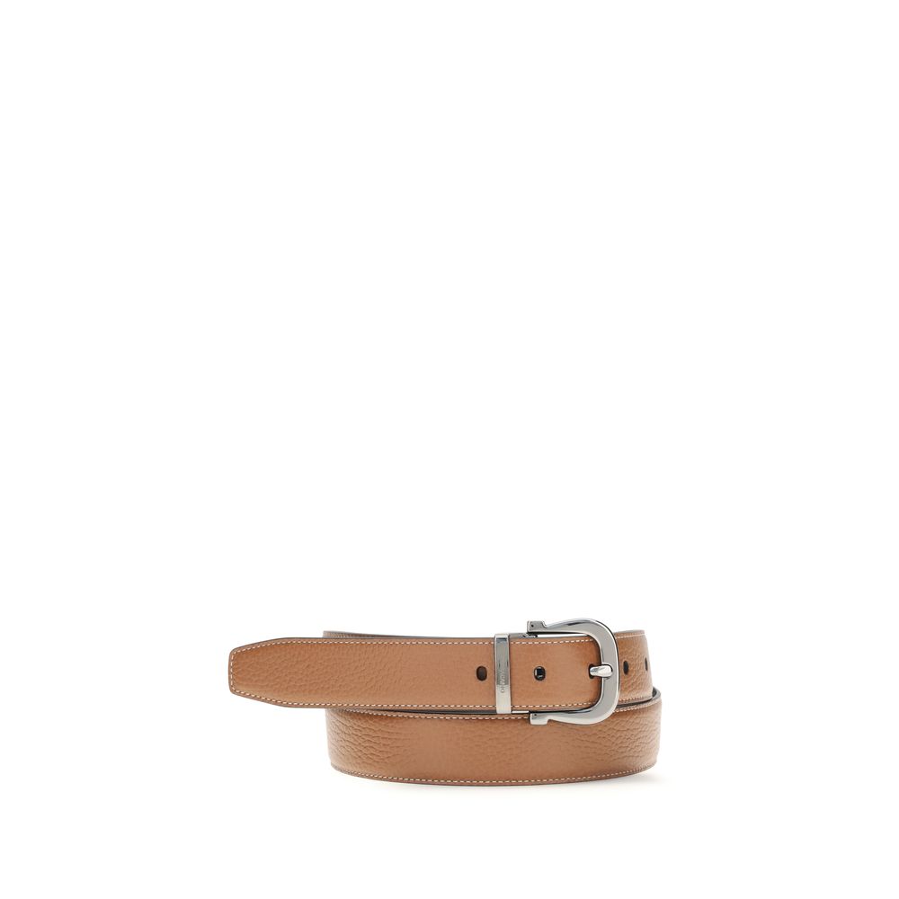Ceinture Ferragamo Bos Taurus en cuir de veau marron réversible