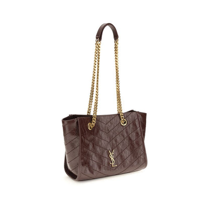 Bolso de hombro Saint Laurent de piel de becerro marrón Bos Taurus
