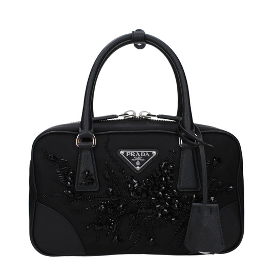Bolso de tela negro Prada