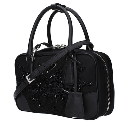 Bolso de tela negro Prada