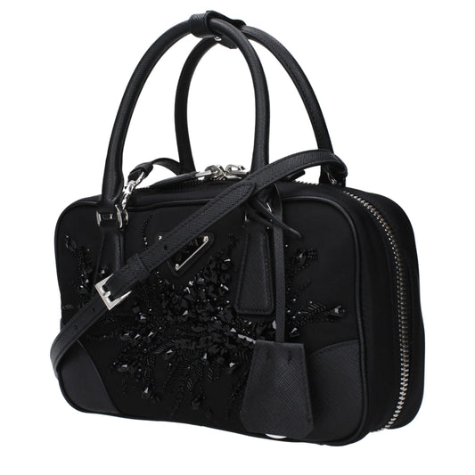Bolso de tela negro Prada