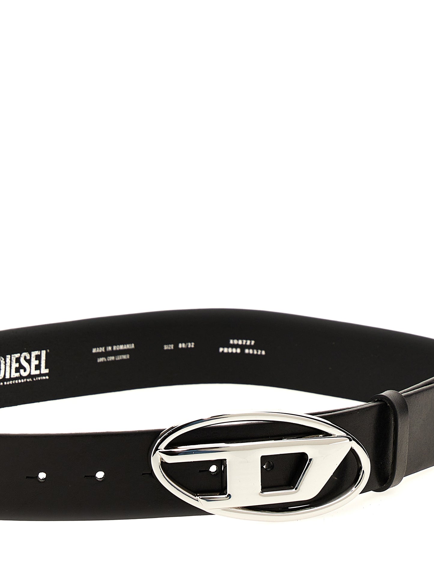 Diesel Negro Otras Fibras Cinturón Regular