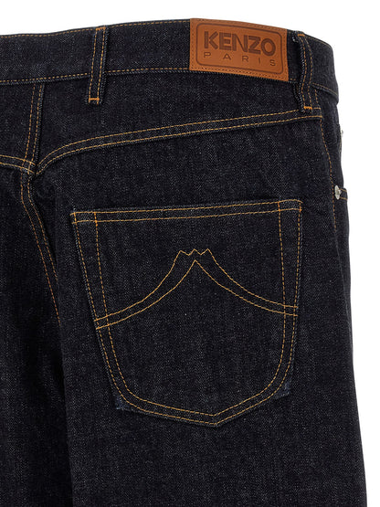 Jean droit Kenzo en coton bleu