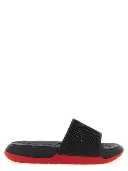 Christian Louboutin Sandalias Deslizantes De Polietileno Negro