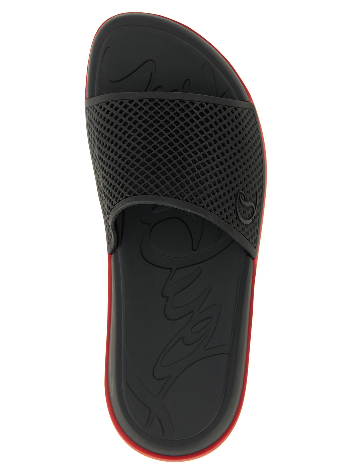 Christian Louboutin Sandalias Deslizantes De Polietileno Negro