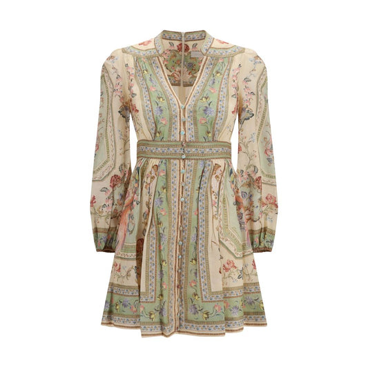 Vestido informal de lino multicolor Zimmermann