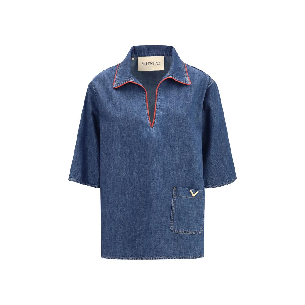 Chemise en jean bleue Valentino Garavani
