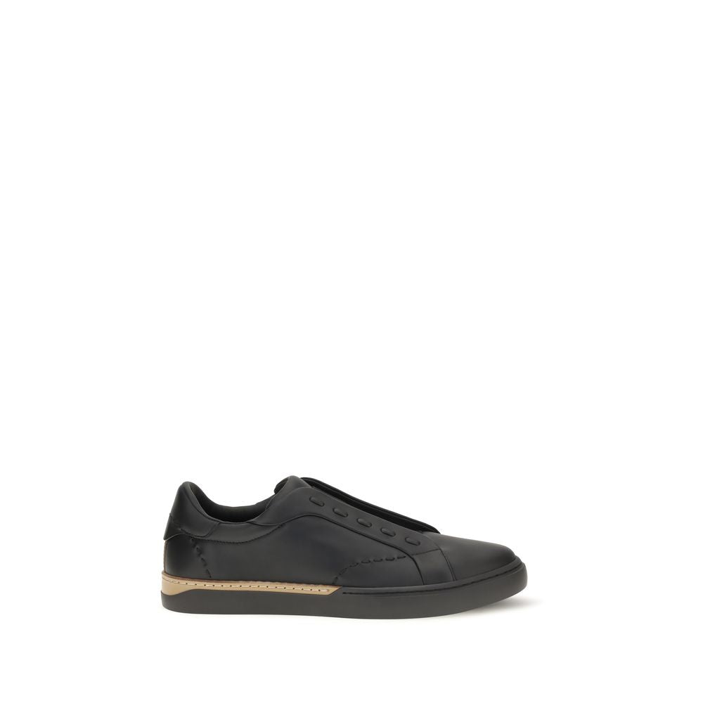 Zapatillas Fendi de piel de becerro negra Bos Taurus