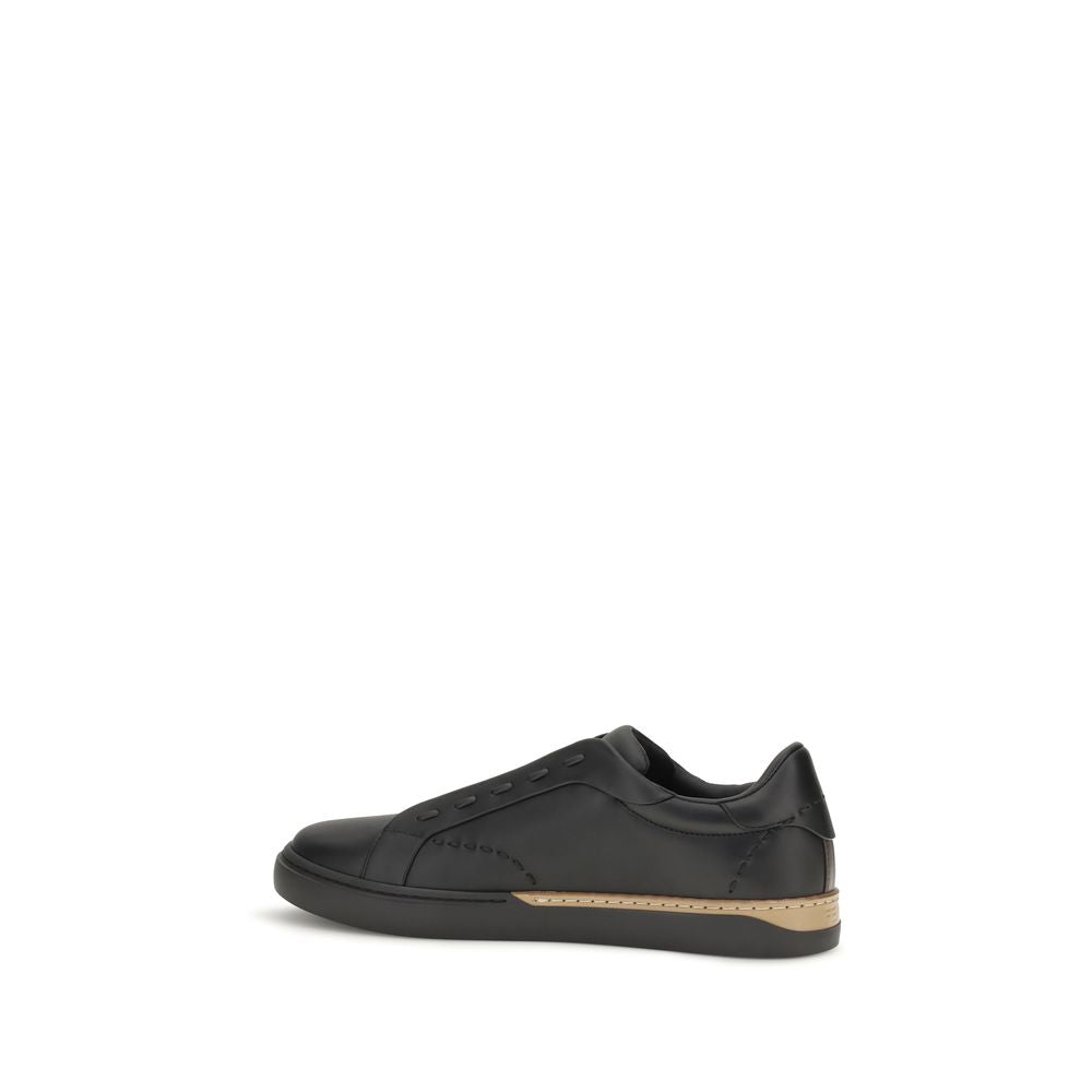 Zapatillas Fendi de piel de becerro negra Bos Taurus