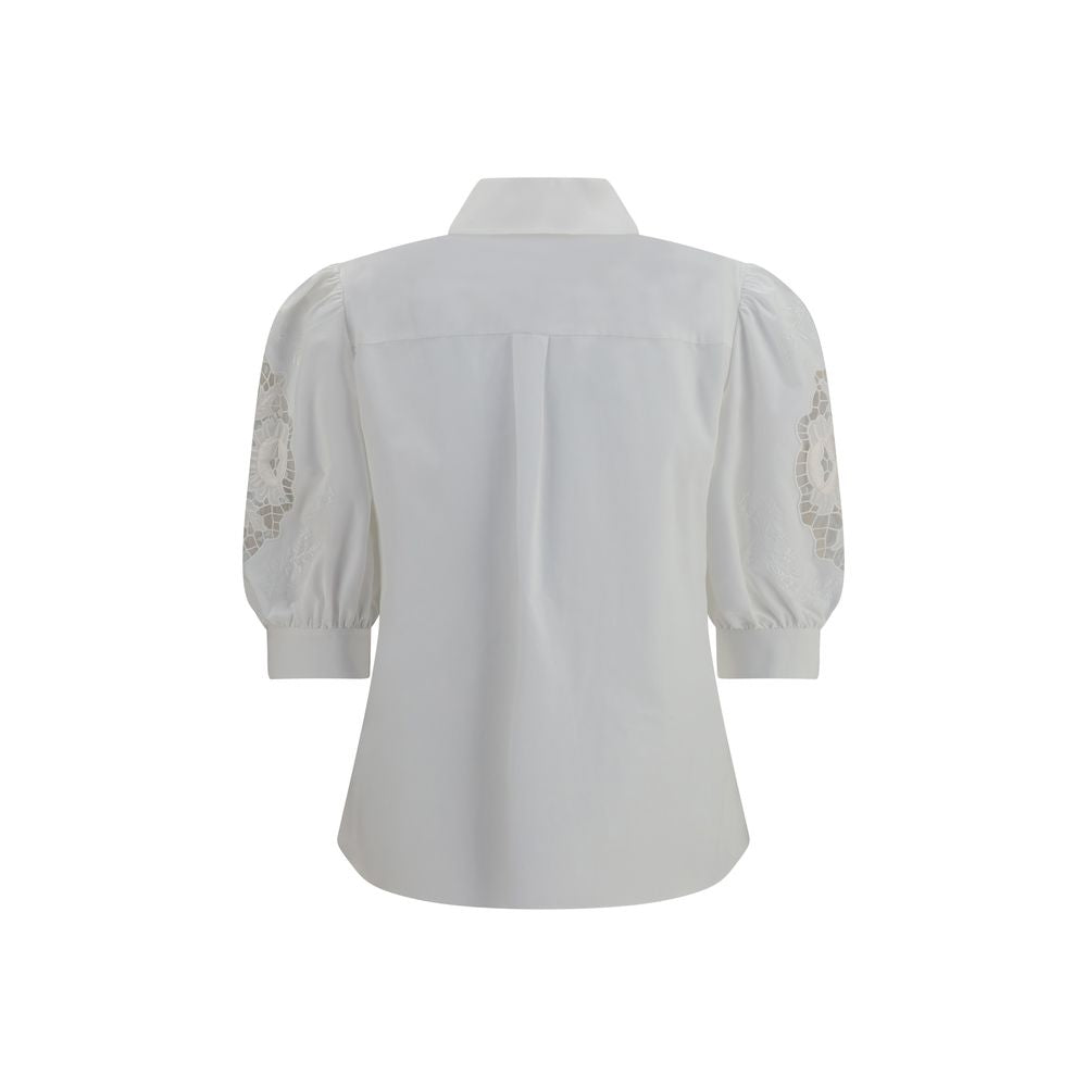 Blusa de algodón blanca Valentino Garavani