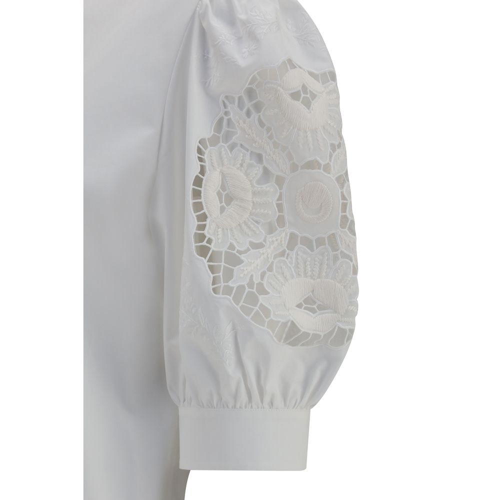 Blusa de algodón blanca Valentino Garavani