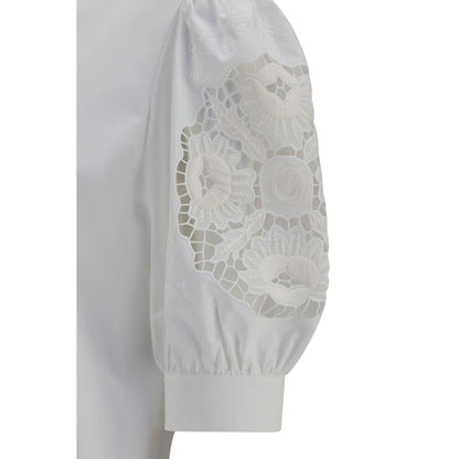 Blusa de algodón blanca Valentino Garavani