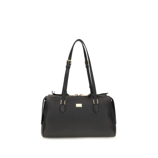 Bolso de Hombro de Piel de Becerro Negra Bos Taurus Dolce & Gabbana