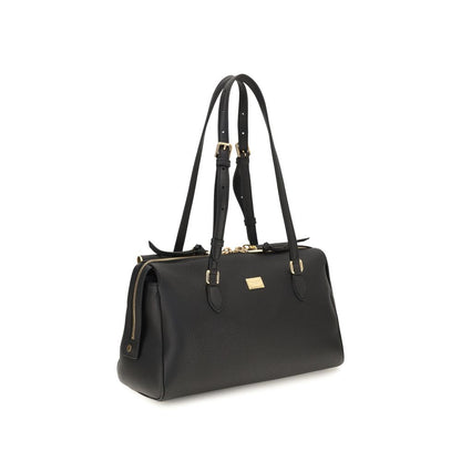 Bolso de Hombro de Piel de Becerro Negra Bos Taurus Dolce & Gabbana