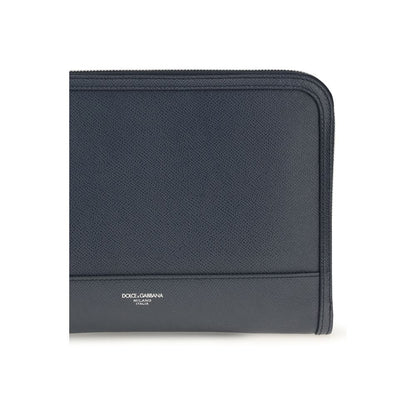 Bolso de mano Dolce & Gabbana de piel de becerro azul Bos Taurus