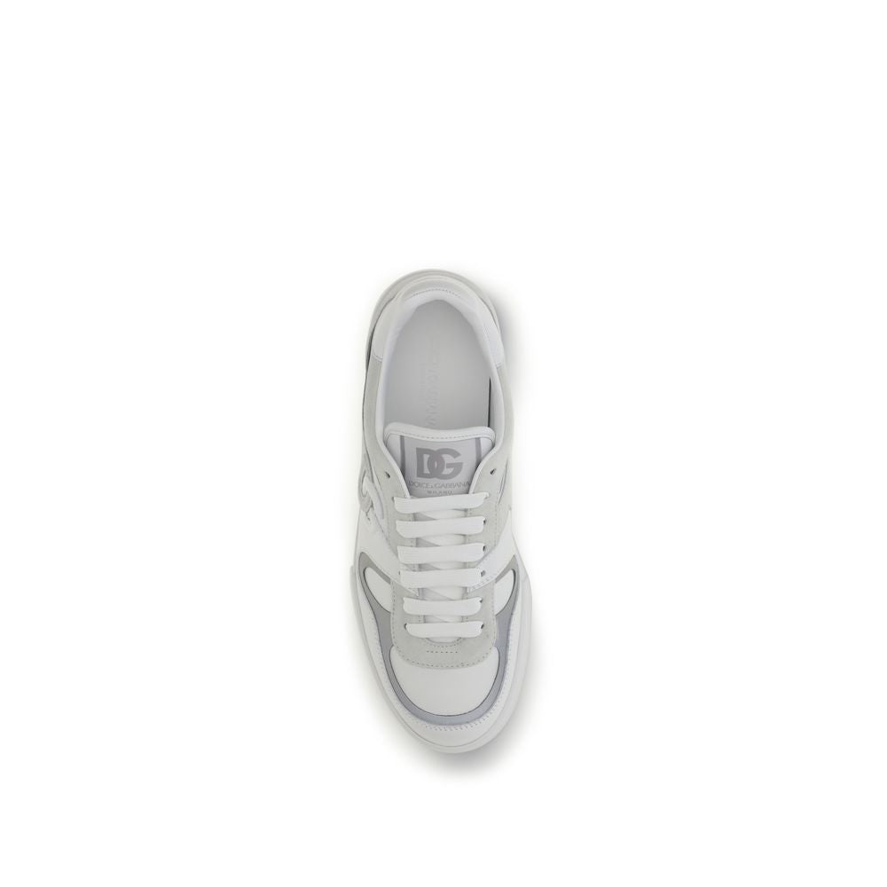 Dolce & Gabbana Low-Top White Bos Taurus Calfskin Sneakers