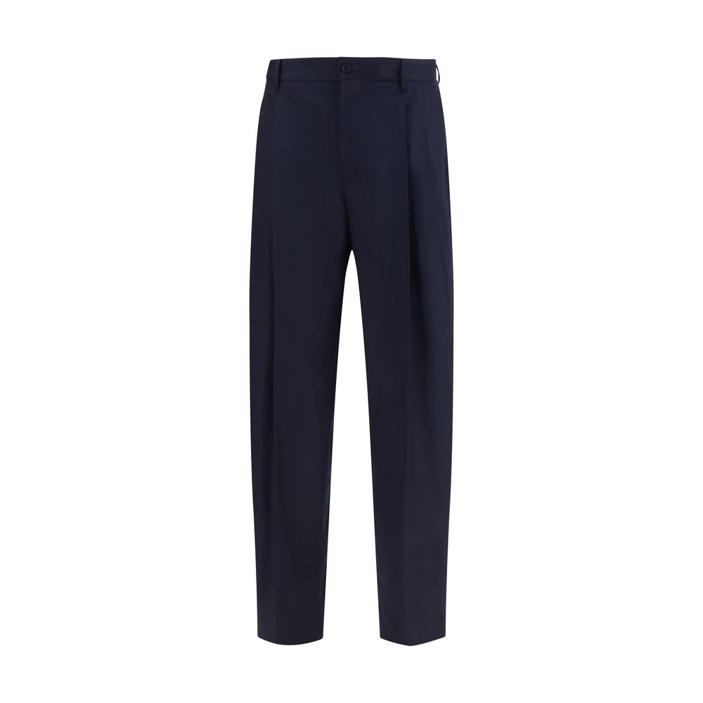 Pantalones de vestir Dolce & Gabbana Oves Aries de lana azul