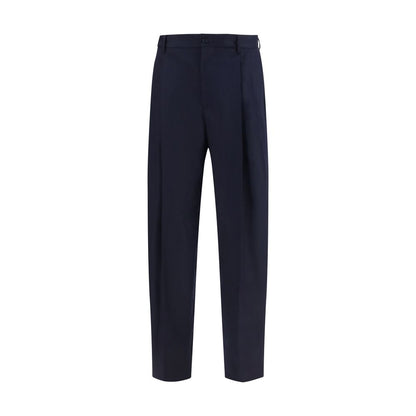 Pantalones de vestir Dolce & Gabbana Oves Aries de lana azul