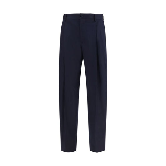 Pantalones de vestir Dolce & Gabbana Oves Aries de lana azul