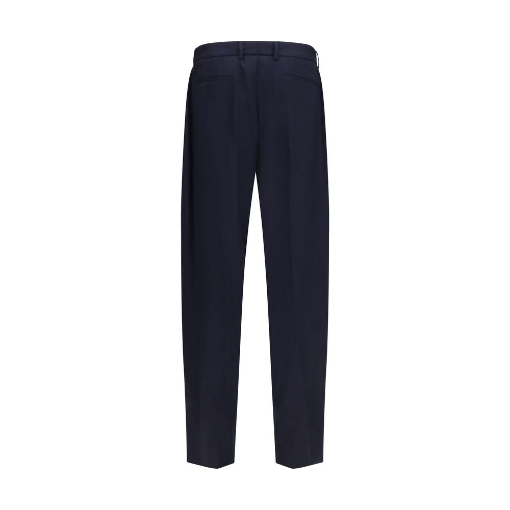 Pantalones de vestir Dolce & Gabbana Oves Aries de lana azul