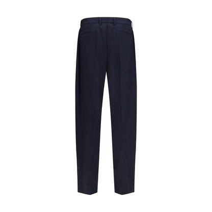 Pantalones de vestir Dolce & Gabbana Oves Aries de lana azul