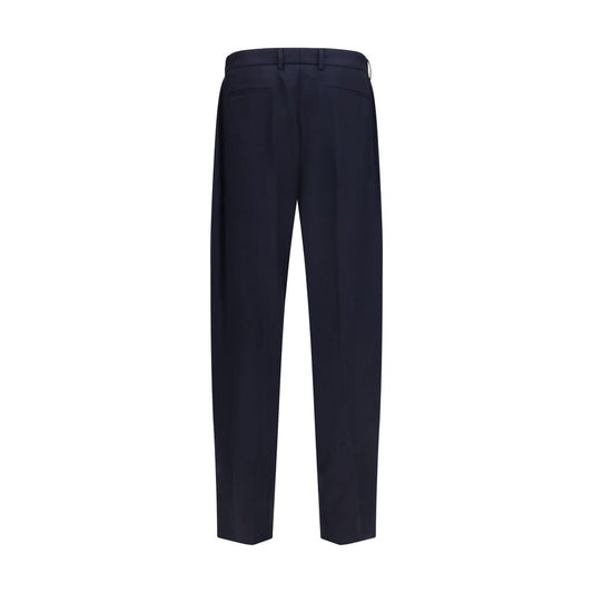 Pantalones de vestir Dolce & Gabbana Oves Aries de lana azul