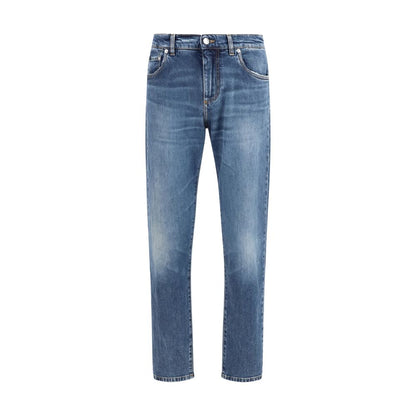 Jeans rectos de algodón azul Dolce & Gabbana