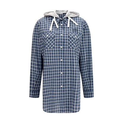 Miu Miu Blue Cotton Pattern Shirt
