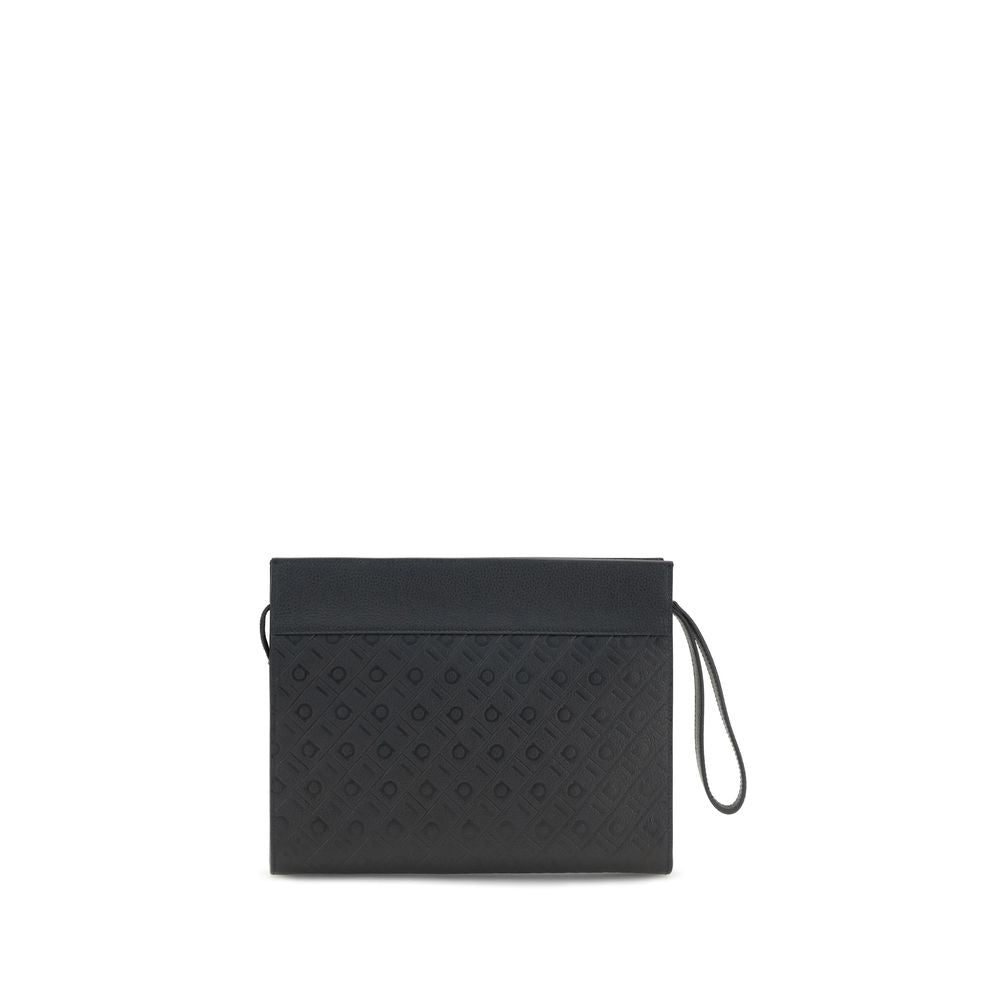 Bolso de piel de becerro negro Bos Taurus de Ferragamo