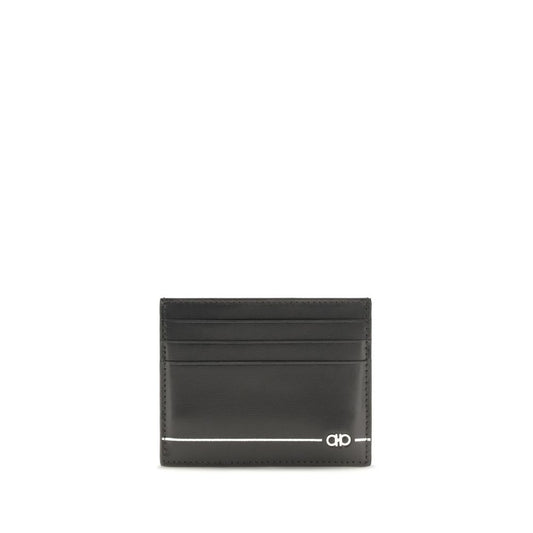 Cartera Ferragamo de piel de becerro negra Bos Taurus