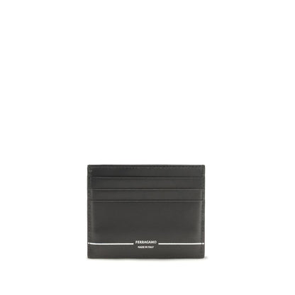 Cartera Ferragamo de piel de becerro negra Bos Taurus