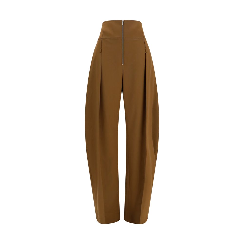 Pantalon décontracté Ferragamo en laine marron Oves Aries