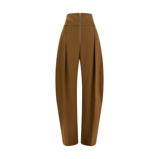 Pantalones casuales Ferragamo Oves Aries de lana marrón