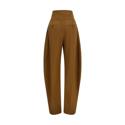 Pantalones casuales Ferragamo Oves Aries de lana marrón