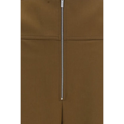 Pantalon décontracté Ferragamo en laine marron Oves Aries