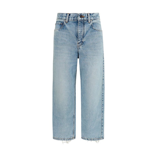 Jeans cortos de algodón azul Balenciaga