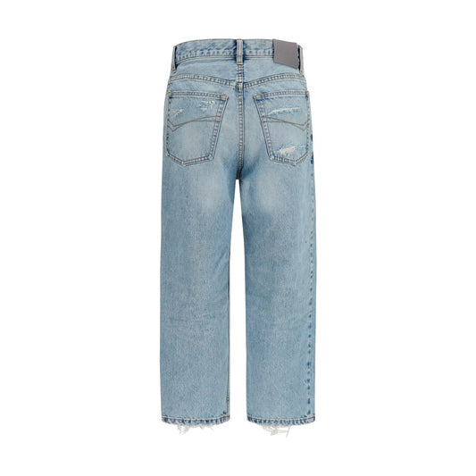 Jeans cortos de algodón azul Balenciaga