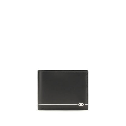Cartera Ferragamo de piel de becerro negra Bos Taurus