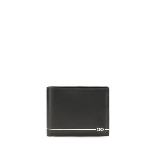 Cartera Ferragamo de piel de becerro negra Bos Taurus
