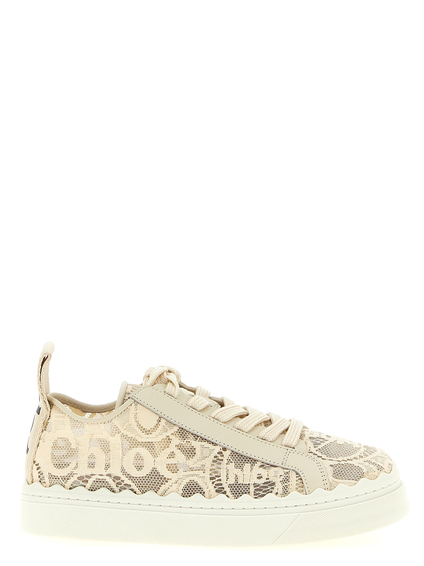 Chloé Zapatillas Lauren De Corte Bajo En Poliamida Beige
