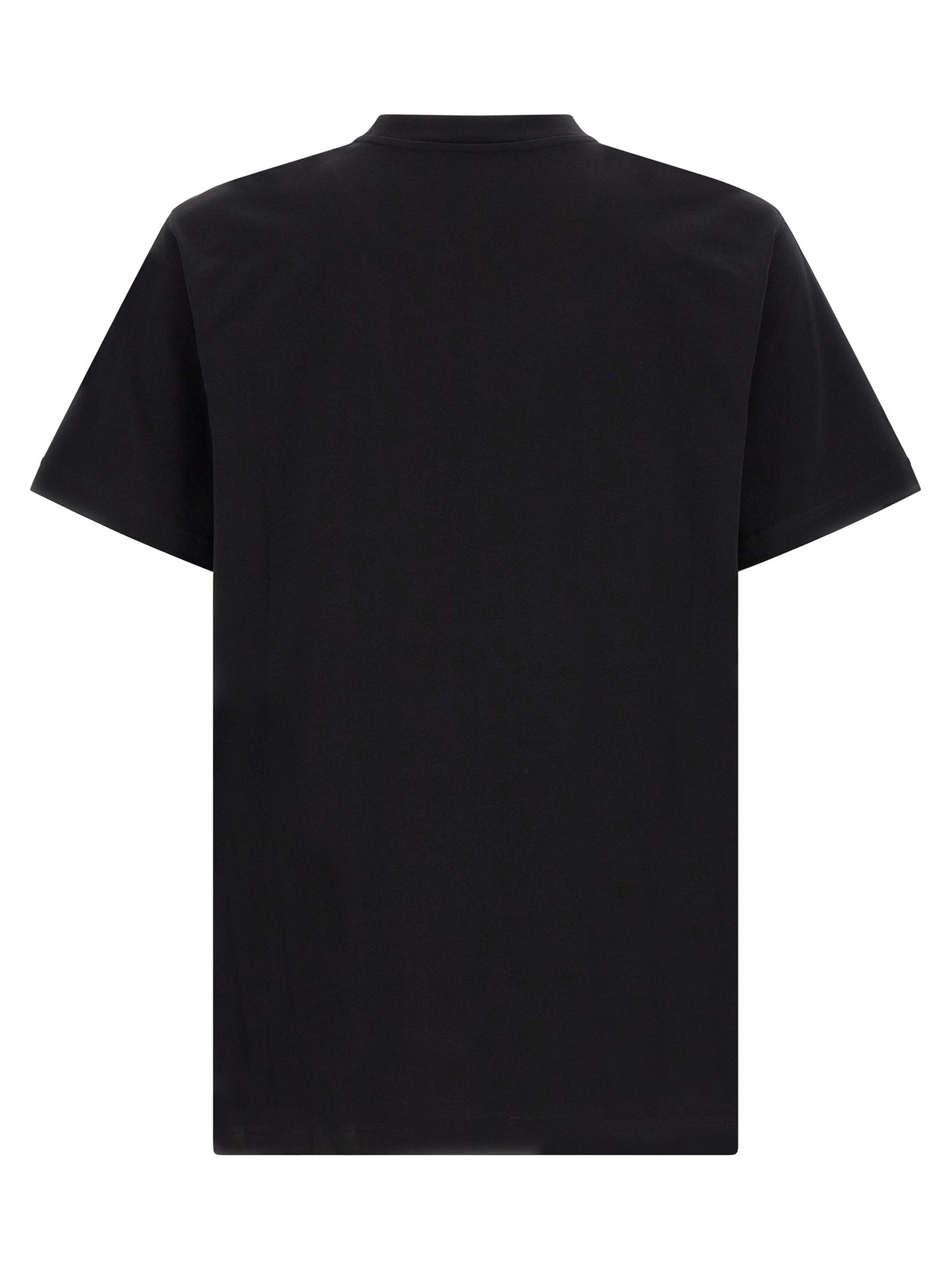 T-shirt Moschino en coton noir avec motif graphique sur le devant