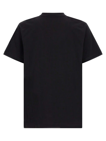 T-shirt Moschino en coton noir avec motif graphique sur le devant