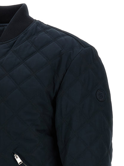 Bomber bleu en polyester Hugo Boss