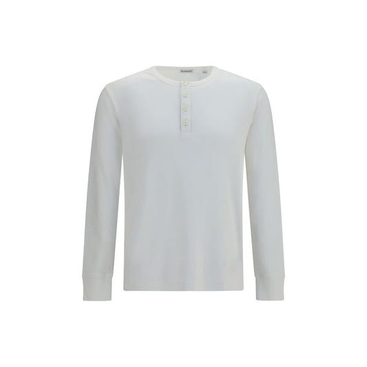 Camiseta de manga larga de algodón blanco Burberry