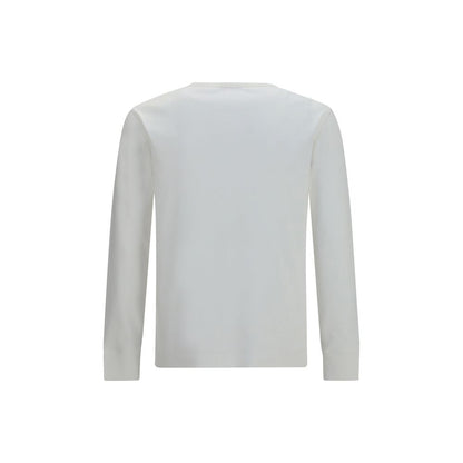 Camiseta de manga larga de algodón blanco Burberry