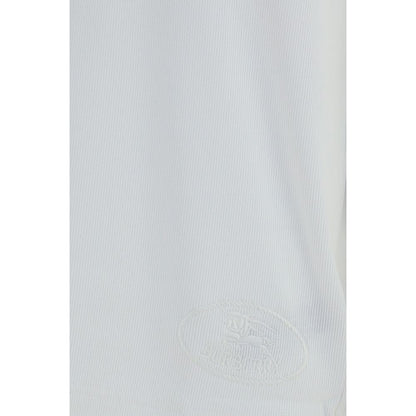 Camiseta de manga larga de algodón blanco Burberry